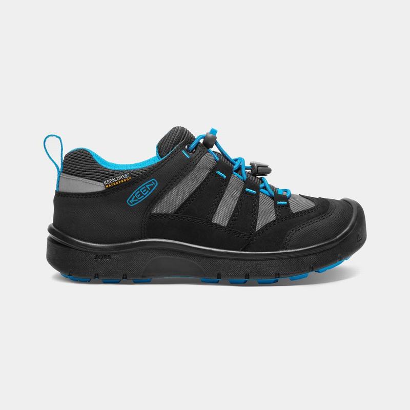 Tenis Keen Hikeport Waterproof Para Niños Negros/Azules - Zapatos Keen Mexico (279318-ZMB)